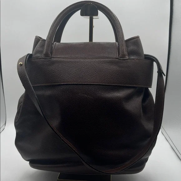 Classic Brown Leather Bally Top-Handle two way Women's Bag. Genuine leather. - Picture 2 of 10